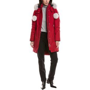 Moose Knuckles Womens  Stirling Parka, Red